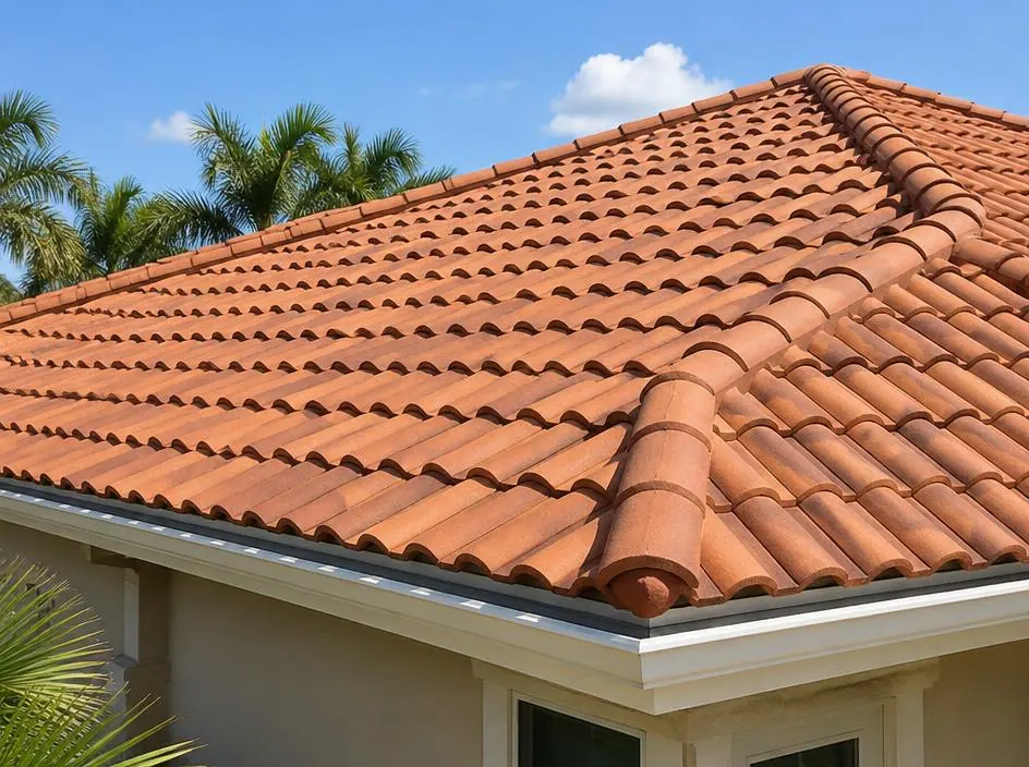 After: clay tile roof