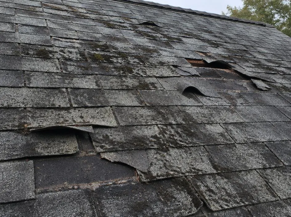 Before: shingle roof